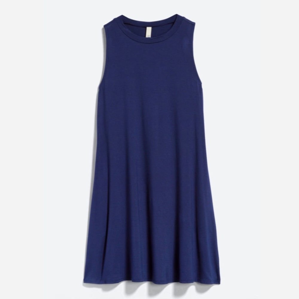 Navy blue loose fit knit dress